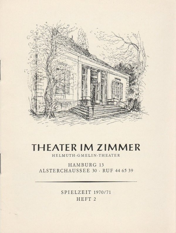 Programmheft Harold Pinter: Die Geburtstagsfeier Theater im Zimmer 1970