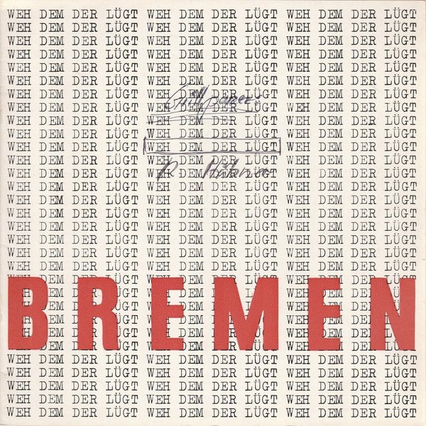Programmheft WEH' DEM, DER LÜGT Franz Grillparzer Bremen 1963