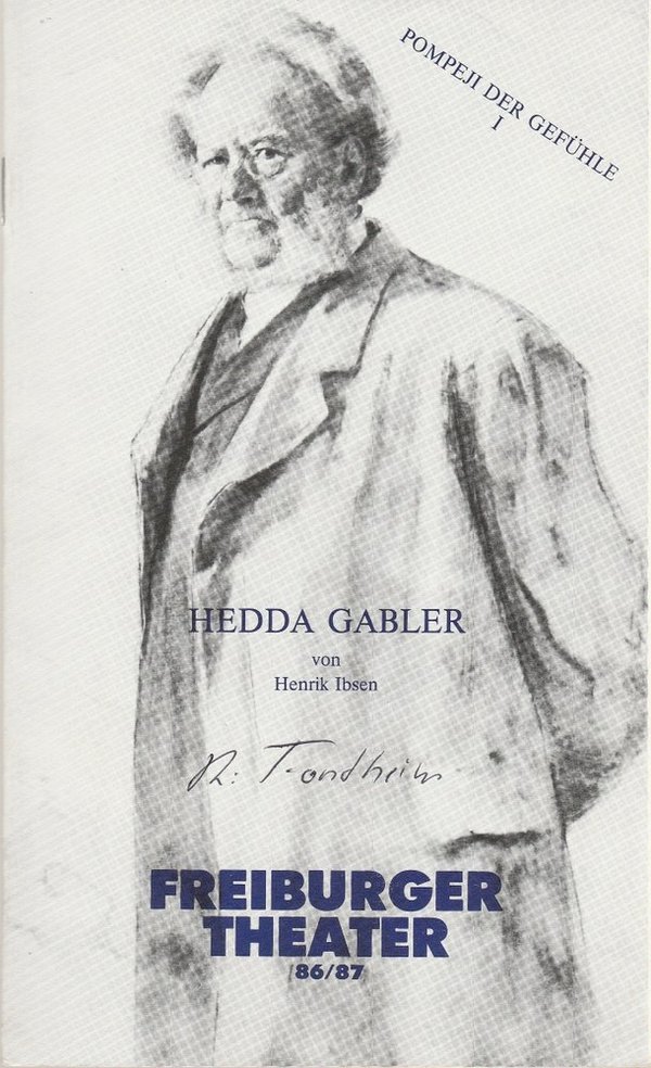 Programmheft HEDDA GABLER. Schauspiel von Henrik Ibsen Freiburger Theater 1987