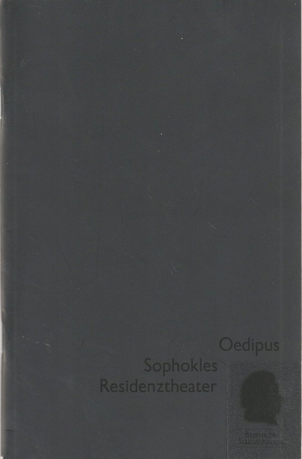 Programmheft Oedipus von Sophokles Residenztheater 1994