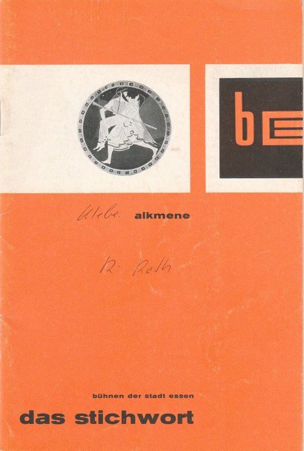 Programmheft ALKMENE. Oper von Giselher Klebe Bühnen der Stadt Essen 1962