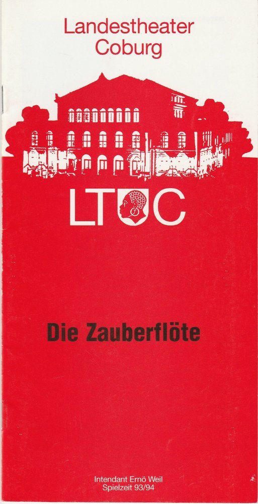 Programmheft Mozart DIE ZAUBERFLÖTE Landestheater Coburg 1993