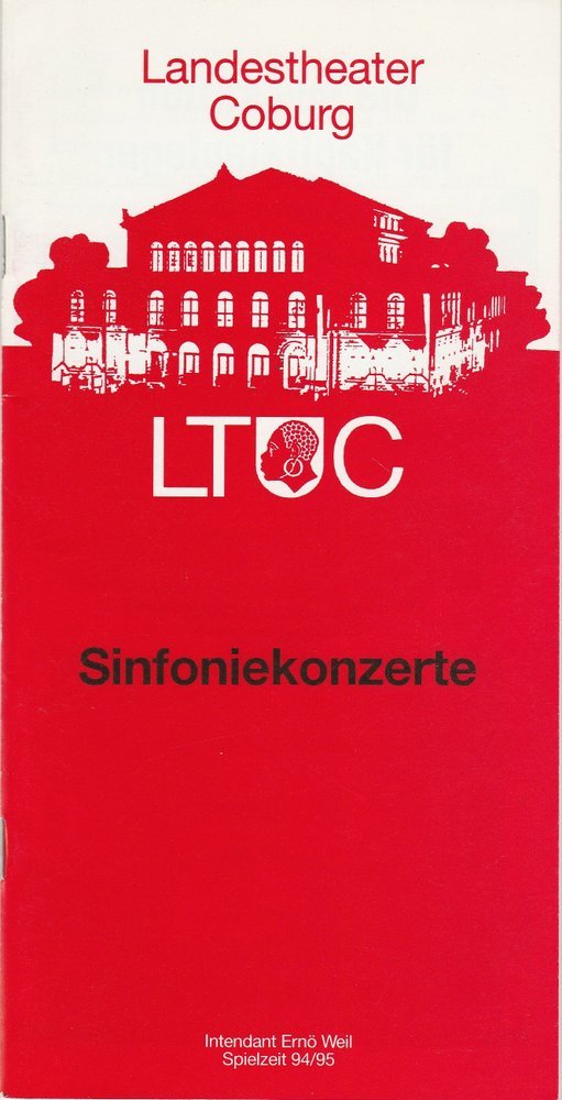 Programmheft Sinfoniekonzerte Landestheater Coburg Spielzeit 1994 / 95