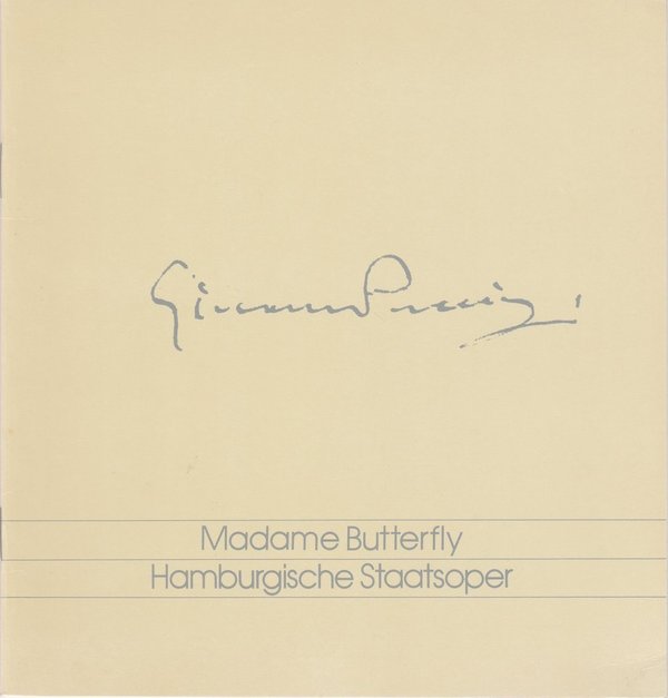 Programmheft Giacomo Puccini: MADAME BUTTERFLY Hamburgische Staatsoper 1997