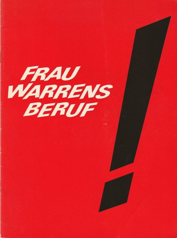 Programmheft Shaw FRAU WARRENS BERUF Die Schauspieltruppe Zürich 1972
