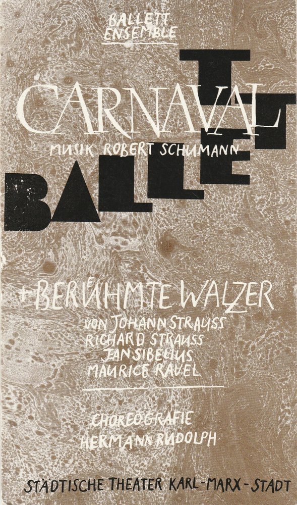 Programmheft Ballettabend CARNAVAL / BERÜHMTE WALZER Luxor-Palast 1988