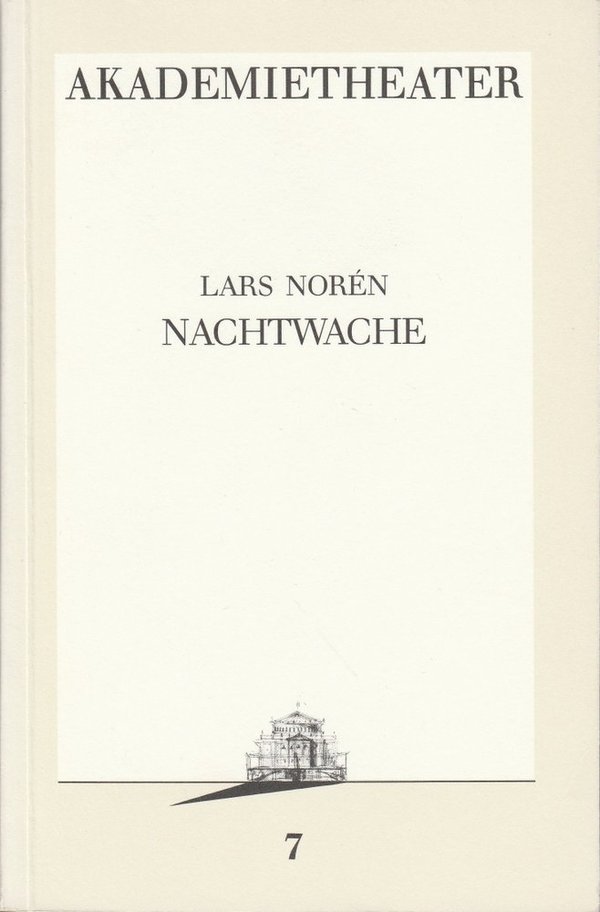 Programmheft Lars Noren: NACHTWACHE Burgtheater Wien 1986