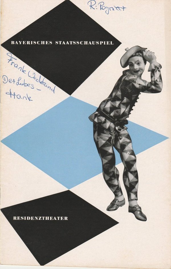 Programmheft Frank Wedekind DER LIEBESTRANK Residenztheater 1954