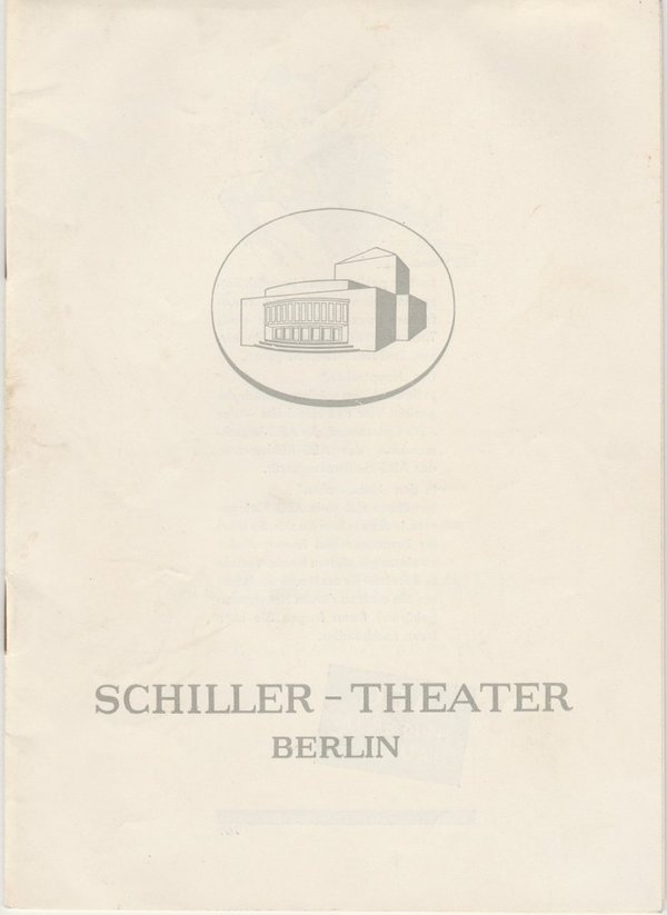 Programmheft William Shakespeare Maß für Maß Schiller-Theater Berlin 1957