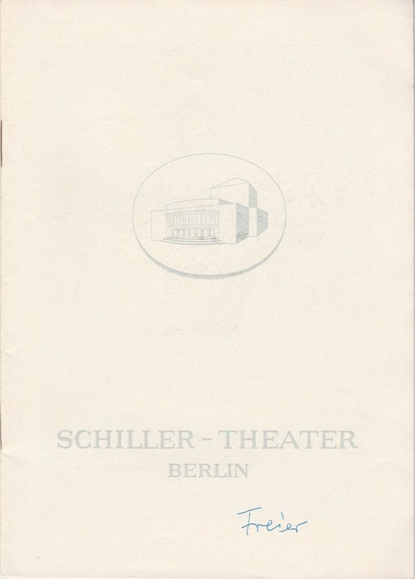 Programmheft Joseph von Eichendorff DIE FREIER Schiller-Theater 1965