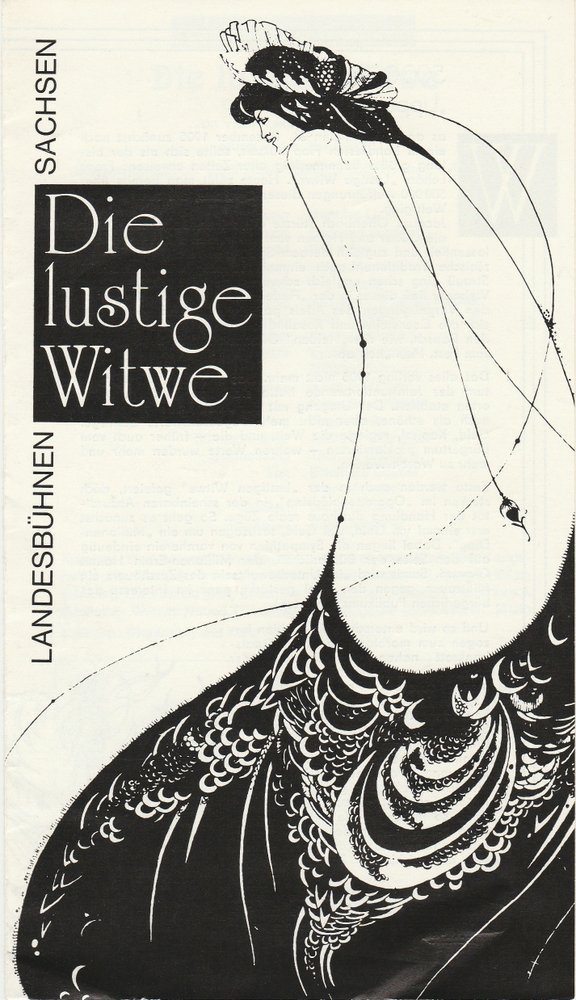 Programmheft Franz Lehar DIE LUSTIGE WITWE Landesbühnen Sachsen 1990