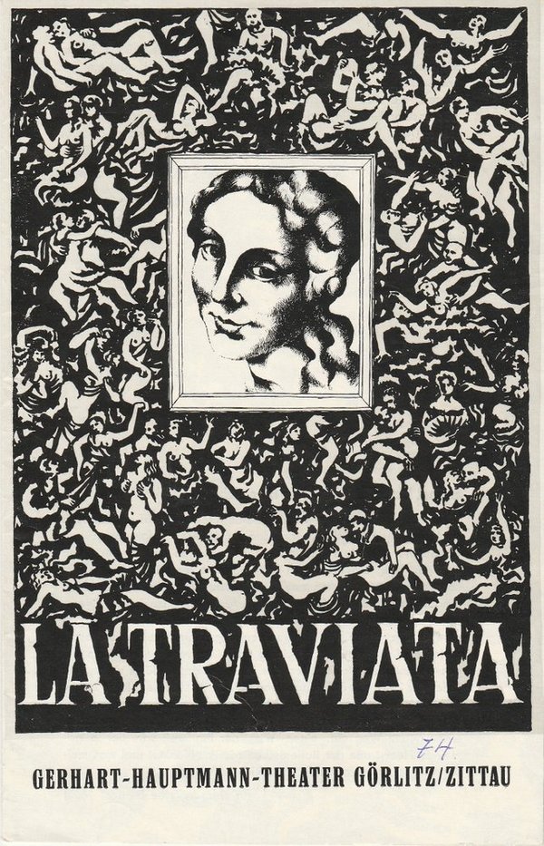 Programmheft Giuseppe Verdi LA TRAVIATA Gerhart-Hauptmann-Theater 1974