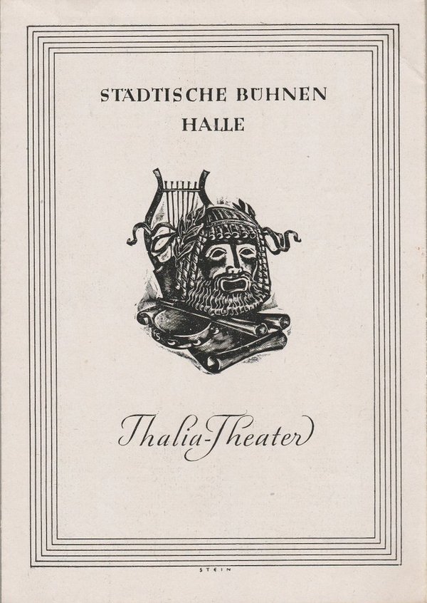 Programmheft Albert Lortzing DER WILDSCHÜTZ Bühnen Halle ca. 1948