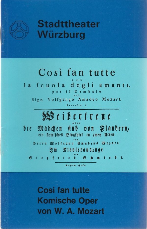 Programmheft Wolfgang Amadeus Mozart COSI FAN TUTTE Stadttheater Würzburg 1973