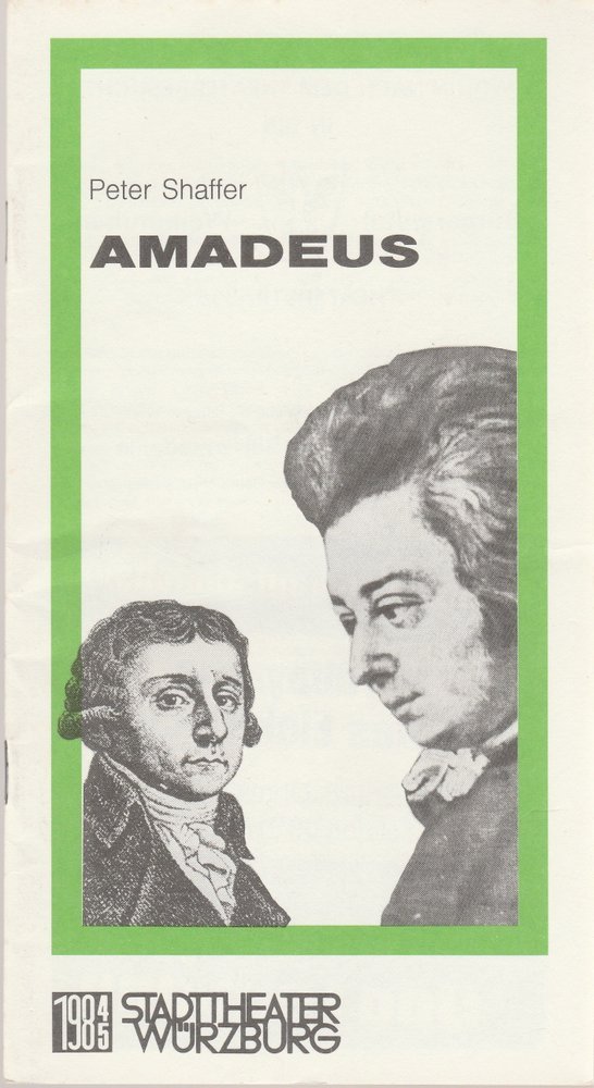 Programmheft Peter Shaffer AMADEUS Stadttheater Würzburg 1985