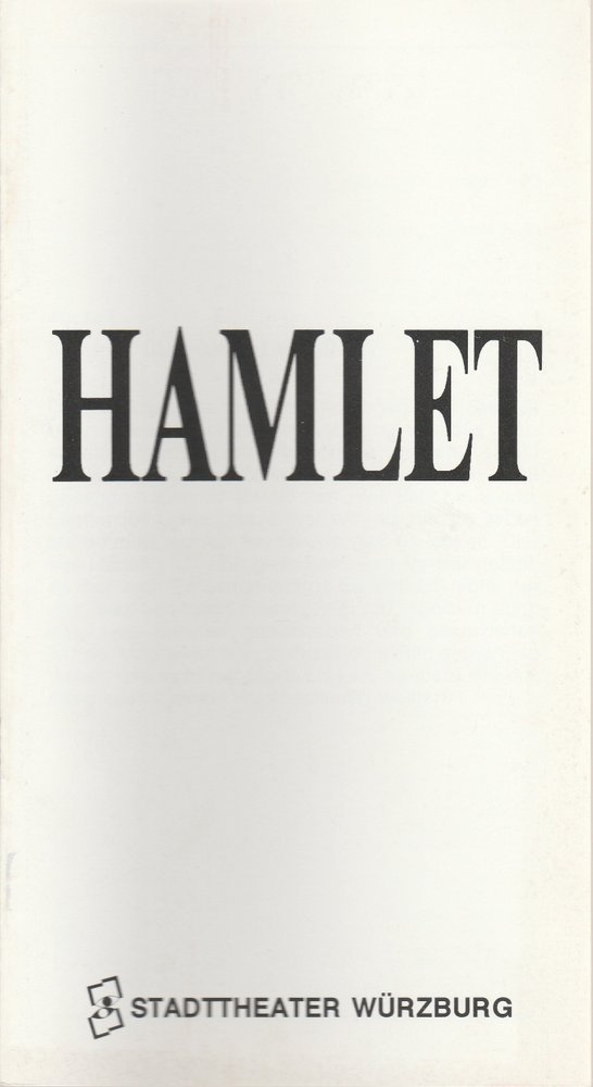 Programmheft William Shakespeare HAMLET Stadttheater Würzburg 1989