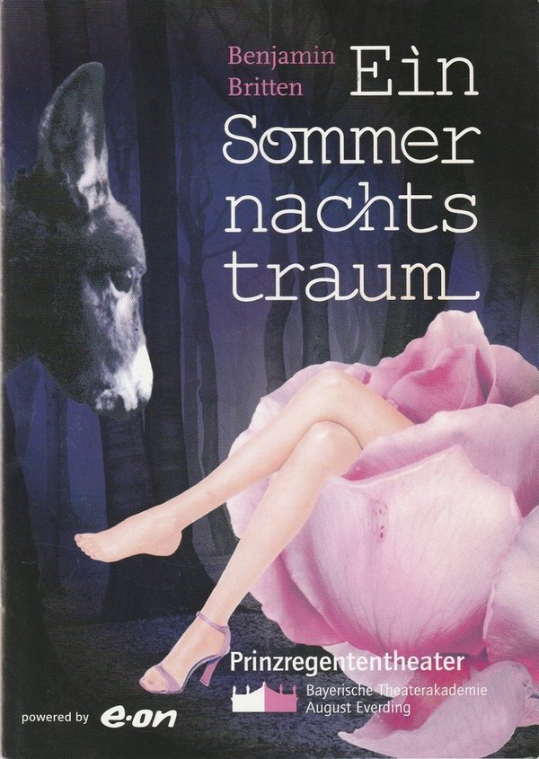 Programmheft EIN SOMMERNACHTSTRAUM Bayerische Theaterakademie 2004