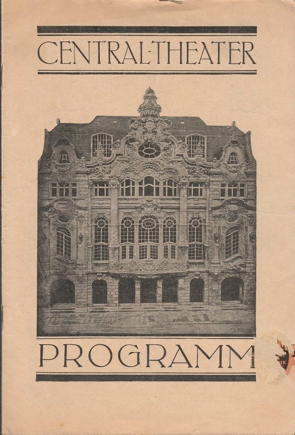 Programmheft Rolf-Röder-Revue GROßE KLEINIGKEITEN Central - Theater Dresden 1930
