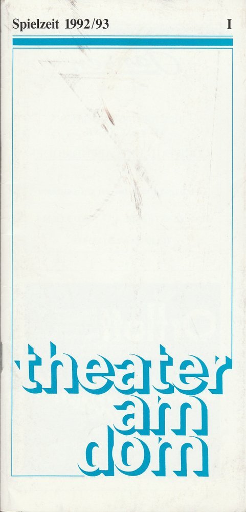 Programmheft Ben Elton FRISCHE LUFT Theater am Dom 1992