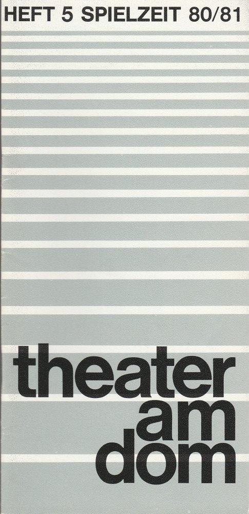 Programmheft Stanley Price 1 JOGHURT FÜR 2 Theater am Dom 1981