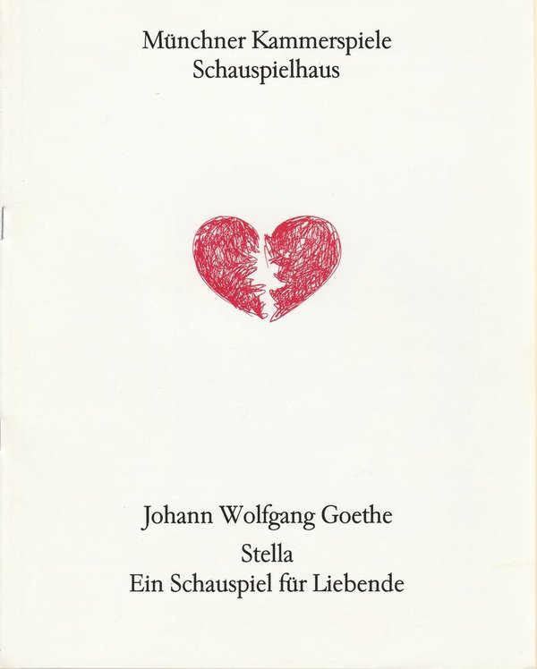 Programmheft Johann Wolfgang Goethe STELLA Münchner Kammerspiele 1991