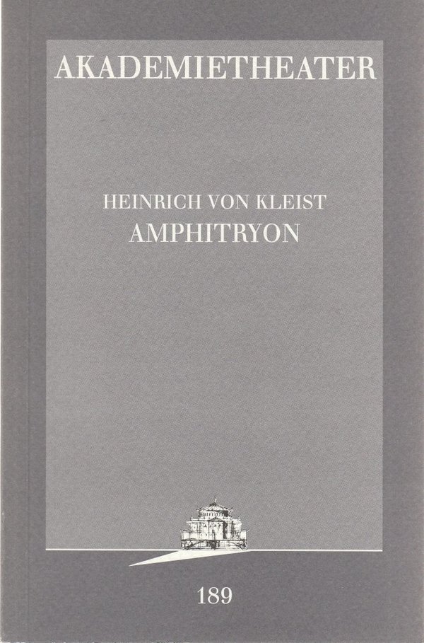 Programmheft Heinrich von Kleist AMPHITRYON Akademietheater 1997