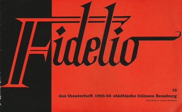 Programmheft Ludwig van Beethoven FIDELIO Städtische Bühnen Flensburg 1966
