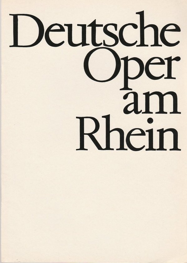Programmheft Benjamin Britten EIN SOMMERNACHTSTRAUM Deutsche Oper am Rhein 1966