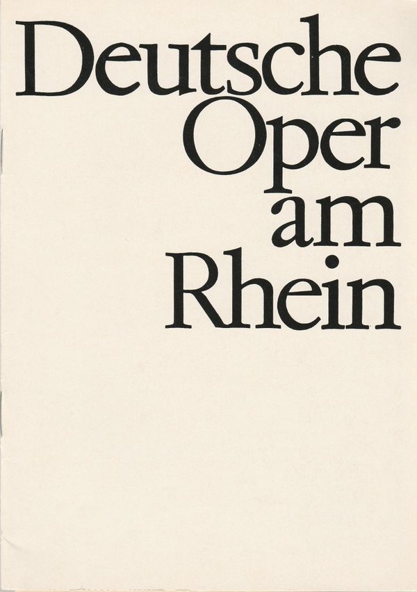 Programmheft Giacomo Puccini LA BOHEME Deutsche Oper am Rhein 1967