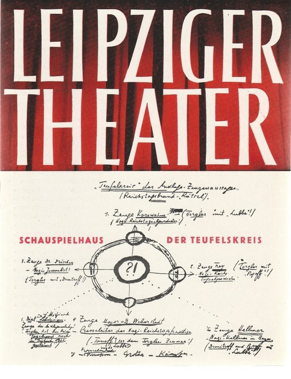 Programmheft Hedda Zinner DER TEUFELSKREIS Städtische Theater Leipzig 1966