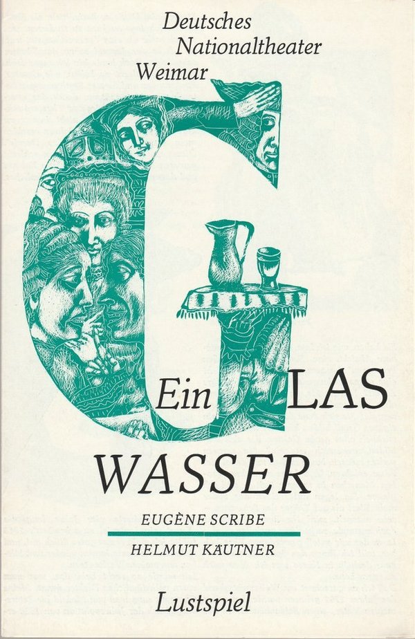 Programmheft Eugene Scribe / Käutner EIN GLAS WASSER Weimar 1978