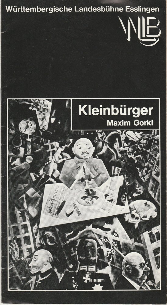 Programmheft Maxim Gorki KLEINBÜRGER Württemb. Landesbühne Esslingen, 1977