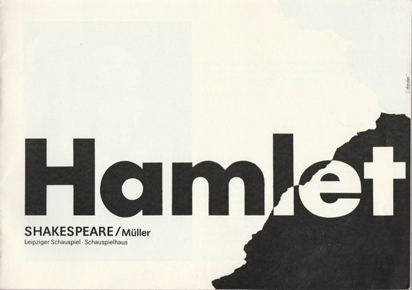 Programmheft Shakespeare / Müller HAMLET Leipziger Schauspiel 1990