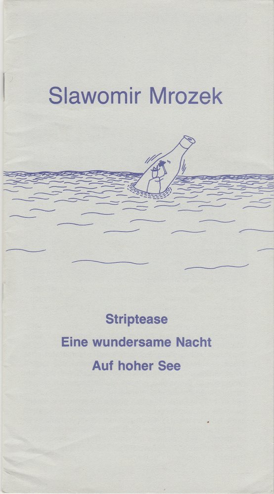 Programmheft Slawomir Mrozek STRIPTEASE Stadttheater Bremerhaven 1981
