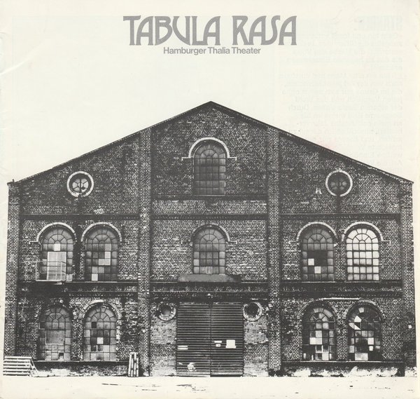Programmheft Carl Sternheim TABULA RASA Thalia Theater 1974