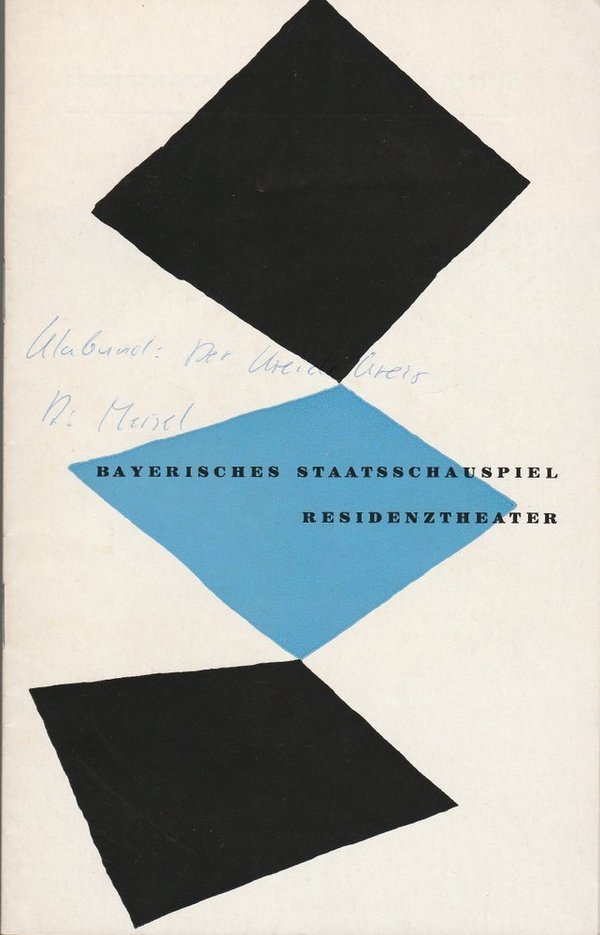 Programmheft Klabund DER KREIDEKREIS Bayerisches Staatsschauspiel 1960