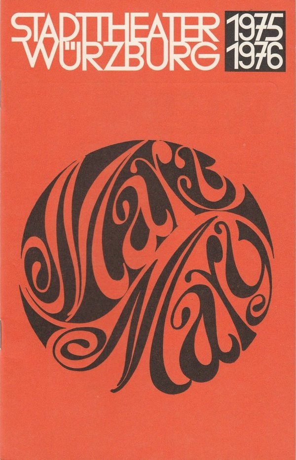 Programmheft Jean Kerr MARY MARY Stadttheater Würzburg 1975