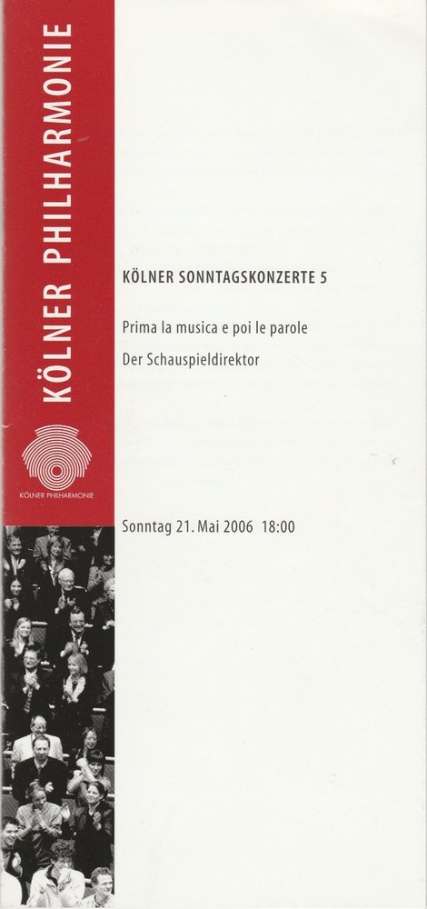 Programmheft KÖLNER SONNTAGSKONZERTE 5 Kölner Philharmonie 2006