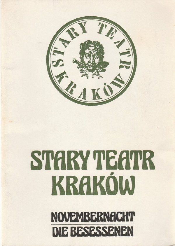 Programmheft Stary Teatre Krakow NOVEMBERNACHT Deutsches Theater 1977