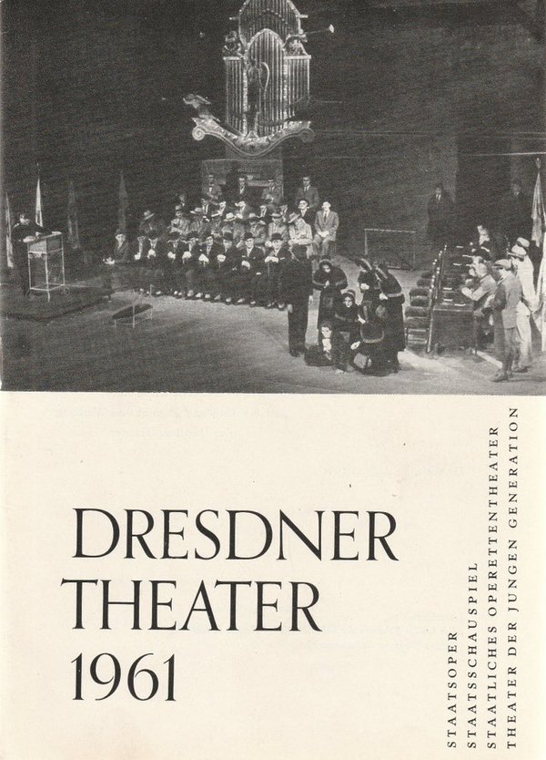 Programmheft DRESDNER THEATER  Spielzeitheft 1961