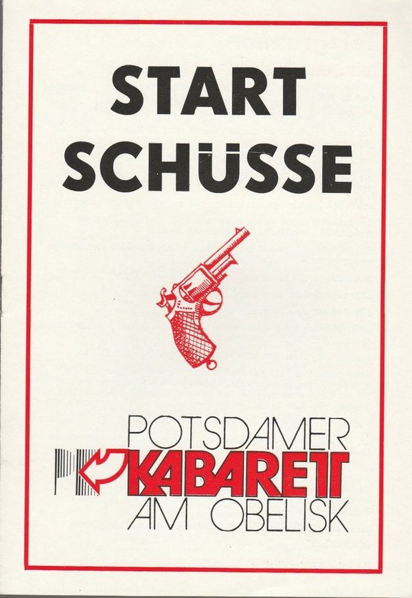 Programmheft STARTSCHÜSSE Potsdamer Kabarett am Obelisk 1978