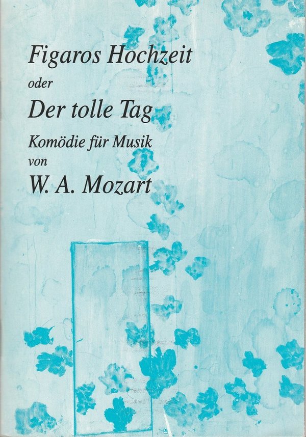 Programmheft Mozart FIGAROS HOCHZEIT Stadttheater Bielefeld 1997