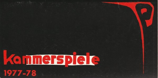 Programmheft Spielplan Kammerspiele Spielzeit 1977 - 78