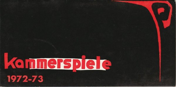 Programmheft Spielplan Kammerspiele Spielzeit 1972 - 73