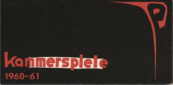 Programmheft Spielplan Kammerspiele Spielzeit 1960 - 61