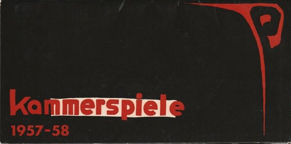 Programmheft Spielplan Kammerspiele Spielzeit 1957 - 58