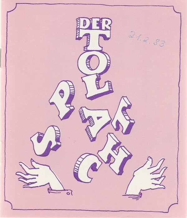 Programmheft Moliere DER TOLPATSCH Eduard von Winterstein Theater Annaberg 1982