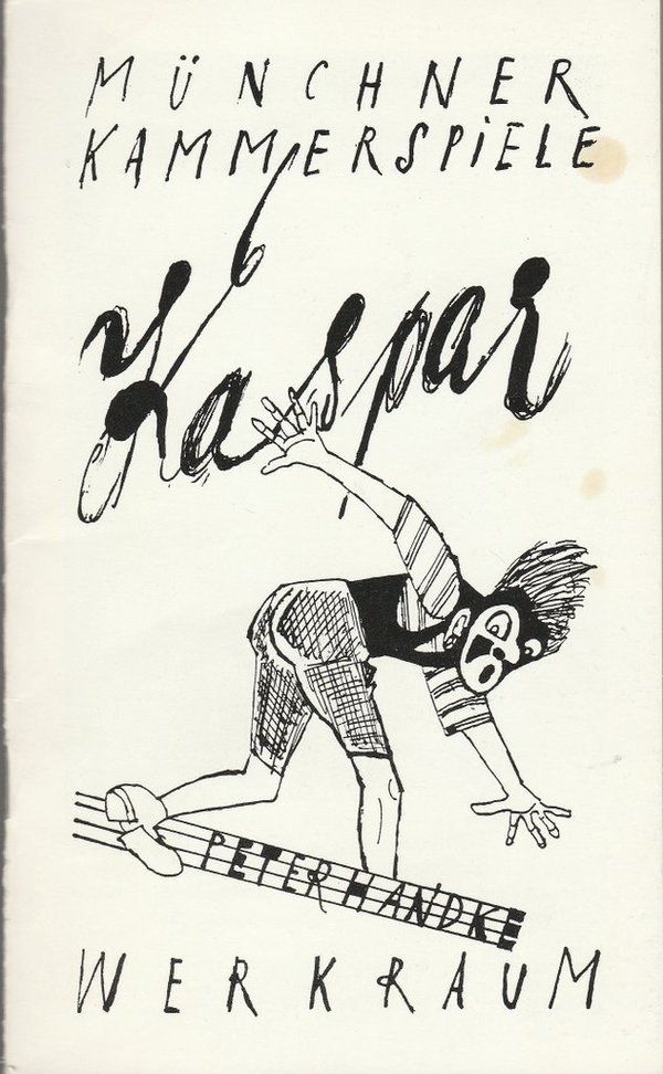 Programmheft KASPAR von Peter Handke Münchner Kammerspiele 1989
