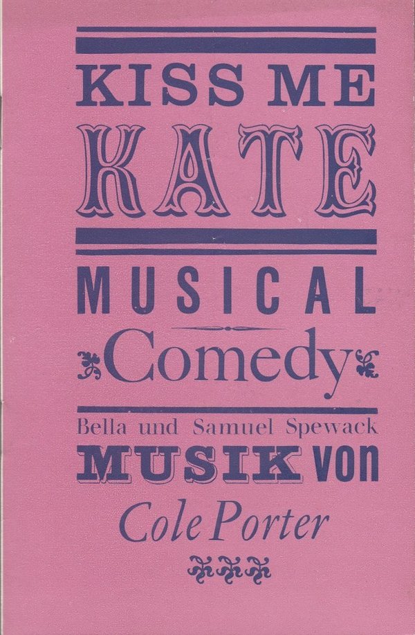 Programmheft Cole Porter KISS ME, KATE Metropol-Theater 1965
