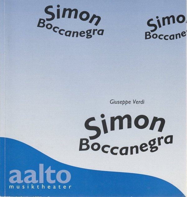Programmheft Giuseppe Verdi SIMON BOCCANEGRA Aalto Musiktheater 1995